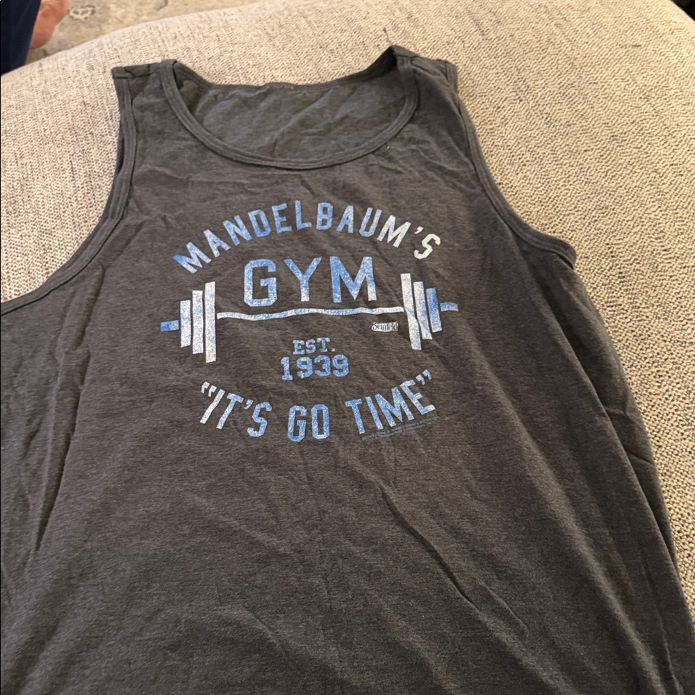 Gray Mandelbaum's Gym Tank Top Seinfeld Inspired